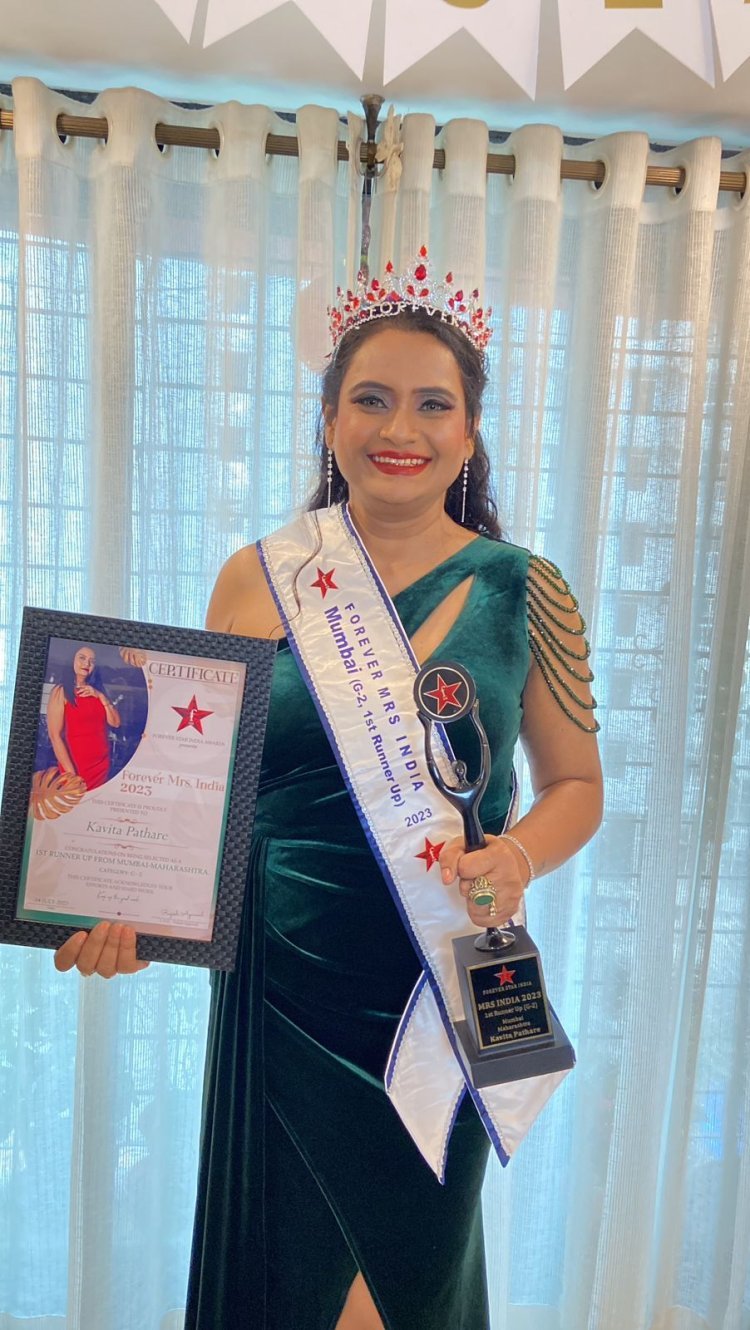 Kavita Pathare Crowned Mrs Mumbai 1st Runner Up in Forever Mrs India 2023 Pageant